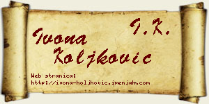 Ivona Koljković vizit kartica